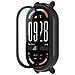 Custodia Nera Compatibile Con Xiaomi Band 10/10 Nfc Con Protezione Schermo In Vetro Temperato H9 - Foto miniatura 2