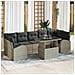 Set Divano da Giardino 8 pcs Grigio chiaro 100 x 55 x 73 cm - Foto miniatura 2