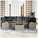 Set Divano da Giardino 8 pcs Grigio chiaro 100 x 55 x 73 cm - Foto miniatura 3