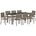 Set da Pranzo per Giardino 9 pcs Grigio 190 x 90 x 75 cm - Foto miniatura 1
