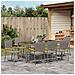 Set da Pranzo per Giardino 9 pcs Grigio 190 x 90 x 75 cm - Foto miniatura 4
