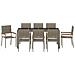 Set da Pranzo per Giardino 9 pcs Grigio 190 x 90 x 75 cm - Foto miniatura 7