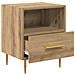 Comodino Marrone 40 x 35 x 47,5 cm Legno multistrato - Foto miniatura 5