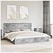 Letto con Contenitore con testiera Grigio cemento 200 x 200 cm - Foto miniatura 2