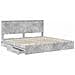 Letto con Contenitore con testiera Grigio cemento 200 x 200 cm - Foto miniatura 5