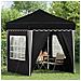 Tenda per feste a pop-up 195 x 195 x 245 cm Nero Tessuto Oxford - Foto miniatura 3