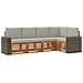 Set divano sezionale con cuscino 5 pcs Naturale e Grigio Chiaro - Foto miniatura 1