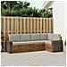 Set divano sezionale con cuscino 5 pcs Naturale e Grigio Chiaro - Foto miniatura 2