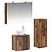 Set di mobili per il bagno 4 pcs Legno antico - Foto miniatura 1