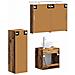 Set di mobili per il bagno 4 pcs Legno antico - Foto miniatura 3