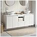 Set di Armadi da Bagno 3 pz Bianco Lucido 49,5 x 41 x 64,5 cm - Foto miniatura 2