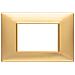 Placca 3 Moduli Oro Opaco Plana 14653.25 - Foto miniatura 1