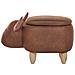 Pouf In Tessuto Similpelle Marrone Cow - Foto miniatura 22