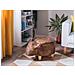 Pouf In Tessuto Similpelle Marrone Cow - Foto miniatura 2