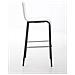 Sgabello Bar Impilabile Avola In Metallo Nero E Similpelle I Sedia Alta Da Cucina Con Schienale Altezza Seduta 78 CM Bianco - Foto miniatura 2