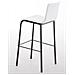Sgabello Bar Impilabile Avola In Metallo Nero E Similpelle I Sedia Alta Da Cucina Con Schienale Altezza Seduta 78 CM Bianco - Foto miniatura 3