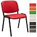 Sedia Visitatore Ken Imbottita | Sedia Attesa Imbottita In Similpelle | Sedia Impilabile Con Portata Max 120 Kg | Sedia Classica Con Telaio In Metallo, 4 Gambe | Sedia Conferenza Rosso - Foto miniatura 1