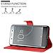Custodia Compatibile Con Sony Xperia Xz Premium In Rosso Carminio - Coperchio Protettiva Con Chiusura Magnetica, Funzione Stand E Tasca Per Le Carte - Foto miniatura 3