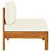 Set Divani Giardino 6 pz Cuscini Bianco Crema in Legno d'Acacia - Foto miniatura 7