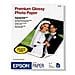 Carta foto Epson Premium C13S041624 - A4 - 210,06 mm x 296,93 mm - 255 g / m2 Grammage - Alta lucentezza - 50 Foglio - Bianco - Foto miniatura 1