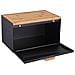 Kb-7464 Portapane In Acciaio E Legno Dal Design Moderno - Foto miniatura 2