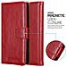 Custodia Compatibile Con Huawei P9 Plus In Rosso Vinaccia - Coperchio Protettiva Con Chiusura Magnetica, Funzione Stand E Tasca Per Le Carte - Foto miniatura 6