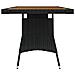 Tavolo Giardino Nero 160x70x72cm Polyrattan E Massello D'acacia - Foto miniatura 4