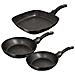 Set Di 3 Pentole Per Granito Bh-6157 Nero Argento - Foto miniatura 2
