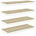 Scaffali A Parete 4 Pz Rovere E Bianco 60x23,5x3,8 Cm In Mdf - Foto miniatura 2
