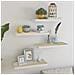 Scaffali A Parete 4 Pz Rovere E Bianco 60x23,5x3,8 Cm In Mdf - Foto miniatura 1