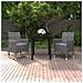 Set Da Pranzo Per Giardino 3 Pz Con Cuscini Polyrattan E Vetro - Foto miniatura 1