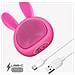 Altoparlante Bluetooth 3w Autonomia 3h Design Coniglio Luminoso Rosa - Foto miniatura 5