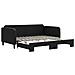 Divano Letto Con Letto Estraibile Nero 100x200 Cm In Tessuto - Foto miniatura 2