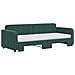 Divano Letto Estraibile Materassi Verde Scuro 80x200 Velluto - Foto miniatura 4