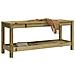 Panca da Giardino 108x35x45 cm Legno Massello Pino Impregnato - Foto miniatura 3