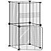 Gabbia Per Animali 8 Pannelli Con Porta Nero 35x35 Cm Acciaio - Foto miniatura 1