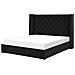 Letto Matrimoniale Contenitore Velluto Nero 180 X 200 Cm Lubbon - Foto miniatura 4