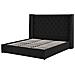 Letto Matrimoniale Contenitore Velluto Nero 180 X 200 Cm Lubbon - Foto miniatura 5