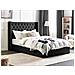 Letto Matrimoniale Contenitore Velluto Nero 180 X 200 Cm Lubbon - Foto miniatura 1