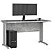 Scrivania per computer BM135, 135x60x76 cm, Colore Grigio Cemento - Foto miniatura 1
