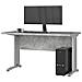 Scrivania per computer BM135, 135x60x76 cm, Colore Grigio Cemento - Foto miniatura 2