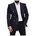 Blazer Doppiopetto Patchwork Di Lana Blu - It48 - M - Foto miniatura 5