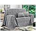 Telo Arredo Copridivano Multiuso Copritutto Misto Cotone Modello Multirighe 180x260 Silver - Foto miniatura 1