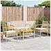 Set Divani da Giardino 4 pz con Cuscini in Polyrattan Beige - Foto miniatura 7