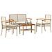 Set Divani da Giardino 4 pz con Cuscini in Polyrattan Beige - Foto miniatura 8