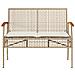 Set Divani da Giardino 4 pz con Cuscini in Polyrattan Beige - Foto miniatura 10