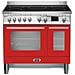 Cucina Elettrica PRD96MFTE / 5I 5 Fuochi a Gas Forno Elettrico Multifunzione Ventilato Classe A Dimensioni 90 x 90 cm Colore Rosso - Foto miniatura 1