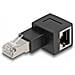 Adattatore da maschio RJ45 a femmina RJ45 Cat. 6A 90° angolato verso destra - Foto miniatura 2