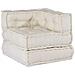 Pouf Modulare Crema 70x70x54 in Tessuto - Foto miniatura 1