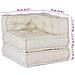 Pouf Modulare Crema 70x70x54 in Tessuto - Foto miniatura 3